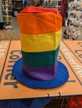 New Rainbow Stovepipe Cat In The Hat Hat
